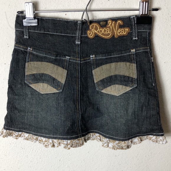 Rocawear Kids Navy and Gold Skirt with ruffle 8 NWOT - Picture 4 of 7